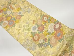 佐賀錦唐織草花・蝶に花輪模様織出し袋帯